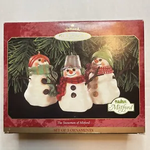 Hallmark Christmas Keepsake Ornament Set of 3 The Snowmen of Mitford Jan Karon - Picture 1 of 6