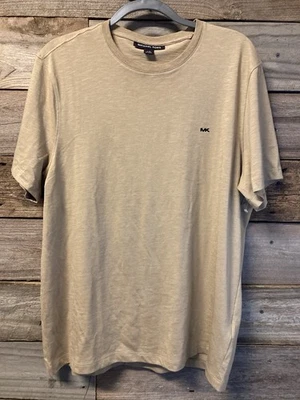 Camiseta Pullover Michael Kors Logo Bordado Para Hombre Grande Elástica Tostada Usada en Excelente Condición Foto 1 de 4