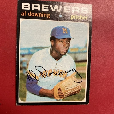 Topps AL DOWNING #182 1971 Milwaukee Brewers EX+ centrado con color brillante Foto 1 de 2