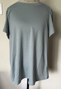 NEW! Cable & Gauge Studio Women’s Slate Blue Short Flutter Sleeve Top Size 1X - Picture 1 of 8