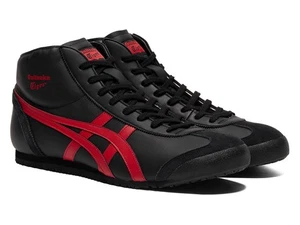 Onitsuka Tiger MEXICO Mid Runner Unisex 1183B577 001 BLACK/CLASSIC RED NEW - Picture 1 of 9