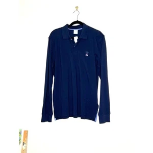 Brooks Brothers size L mens polo shirt navy long sleeve cotton classiccore - Picture 1 of 10