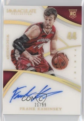 2015 Panini Immaculate Collegiate Numbers /99 Frank Kaminsky #350 Rookie Auto RC - Image 1 of 2