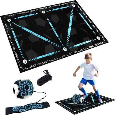 KAZAIGOU Fussballmatte Training Kinder Fussball Trainingszubehör 60x90 cm Schritt