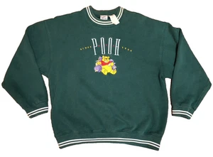Sudadera Vintage Años 90 Disney POOH Pequeña Verde Miel Tarros Bordados - Imagen 1 de 9