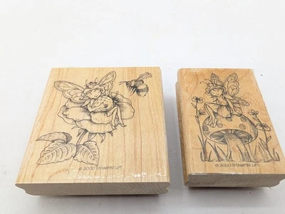 Stampin' Up!  Juego de 2 sellos de hadas (2000) montados en madera  Foto 1 de 4