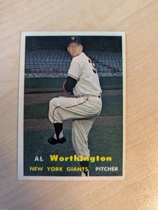 1957 Topps #39 Al Worthington Giants - Picture 1 of 2