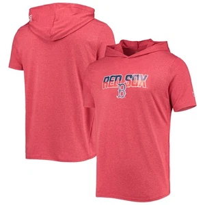 Men's New Era Heathered Red Boston Red Sox Hoodie T-Shirt - Picture 1 of 3