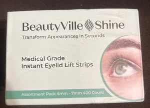 New & Sealed BeautyVille Shine 400 Eyelid Lift Strips -Medical Grade Eyelid Tape - Picture 1 of 5