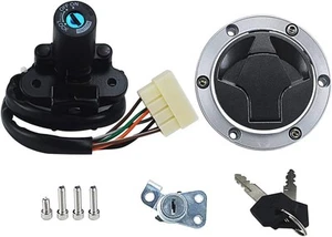 WOWTK Ignition Switch Gas Cap seat Lock and Key fits for Kawasaki EX250... - Picture 1 of 9