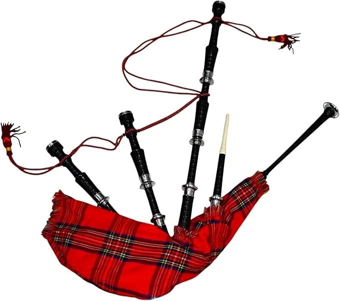 Gaita escocesa tradicional en tartán Royal Stewart - Ideal para principiantes Foto 1 de 1