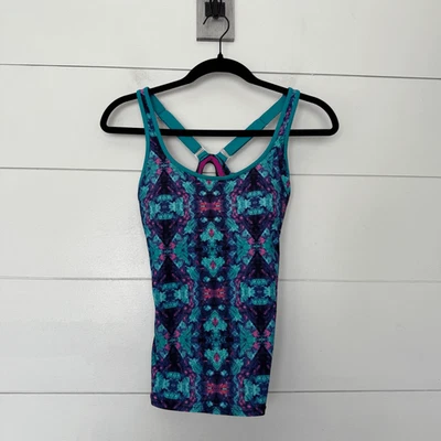 Tankini de natación Title Nine pequeño azul púrpura para mujer Foto 1 de 4