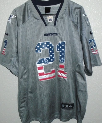 Camiseta Nike Dallas Cowboys Ezekiel Elliott estrellas EE. UU. rayas talla 40 Foto 1 de 3