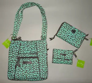 NEW, Vera Bradley Shower vines Hipster purse, Turnlock wallet, Tri-fold wallet - Picture 1 of 14