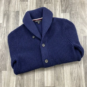 Banana Republic dunkelblauer Herrenpullover aus Merinowollmischung mit Knopfleiste Größe Small - Bild 1 von 8