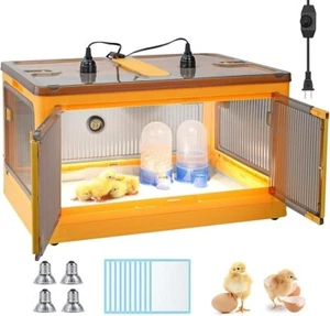 Chicken Brooder Box for Chicks Brooder Heater Chicks w/ Thermometer for 20 Ducks - Picture 1 of 24