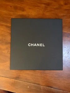 Authentic CHANEL Empty Large Square Black Gift Box 10,5”x10,5”x1” Storage Box - Picture 1 of 3