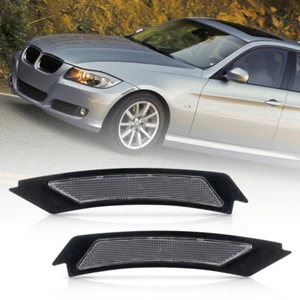 Conjunto de reflectores de parachoques marcadores laterales delanteros lentes transparentes para BMW Serie 3 E90 E91 LCI - Imagen 1 de 5