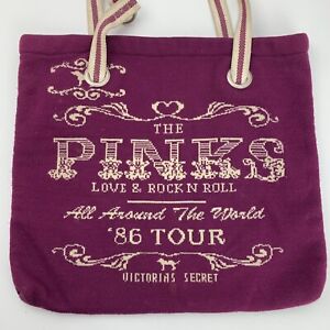 The Pink Love Rock & Roll '86 Tour Tote Bag 16" x 15" Victorias Secret