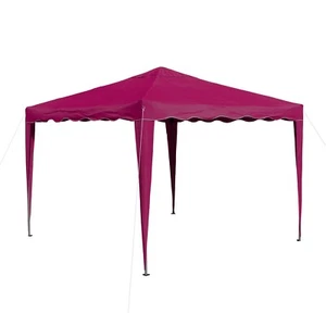Gartenpavillon / Faltpavillon Alu/Metall 3x3 Meter Bordeaux Gartenzelt Partyzelt - Bild 1 von 6