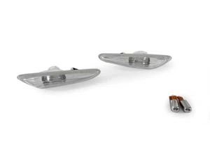 DEPO Euro Clear Side Marker Light + Chrome Bulbs For 2002-2005 BMW E46 4D/5D - Picture 1 of 1