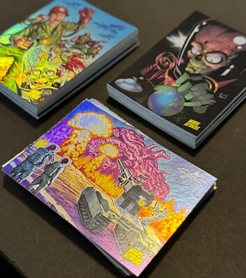 Attacchi di Marte! Uprising RAINBOW FOIL Chase set completo 59 carte - Immagine 1 di 3
