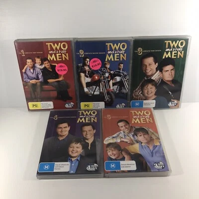 Two And A Half Men Season 1-5 DVD Bundle Lot Region 4 PAL Charlie Sheen - Image 1 of 4