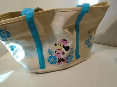 Canvas Tote Bag Large 21" x 12"x 10 1/2" Disney Store Double sided Mickey Minnie - Image 1 of 4