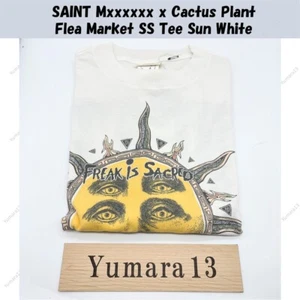 SAINT Mxxxxxx x Cactus Plant Flea Market SS Tee Sun White Size M-XXL - Picture 1 of 8