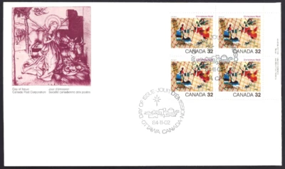 Canada    #1040 URpb   "CHRISTMAS"     Brand New  1984 Ofdc Block Issue - Image 1 of 2