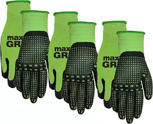 Midwest Guanti e Ingranaggi 93P03-SM-AZ-6 Confezioni Max Grip, 3 Paia, Donna Verde - Foto 1 di 12