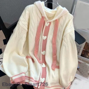Japanese Girls Womens Jumper Sweaters Hoodie Cardigan Loose Knitting Tops School - Picture 1 of 4