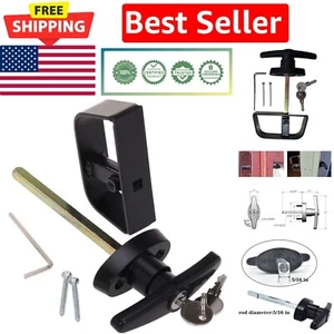 Adjustable Outdoor Shed Lock with 4 Keys - Perfect for Any Door Thickness - Picture 1 of 8