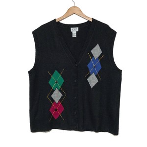 argyle sweater vest women's plus size