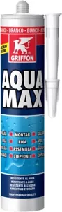 AQUA MAX CARTUCCIA 425G BIANCO Adesivo di montaggio e sigillante piscina GRIFFON - Foto 1 di 7