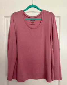 TORRID Size 1 Pink Super Soft Sleep Long Sleeve Top - Picture 1 of 5