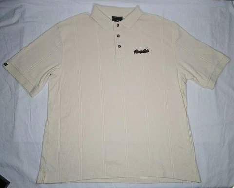 Sacramento River Cats Embroidered Logo Beige XL Extra Large Antigua Polo Shirt Cover