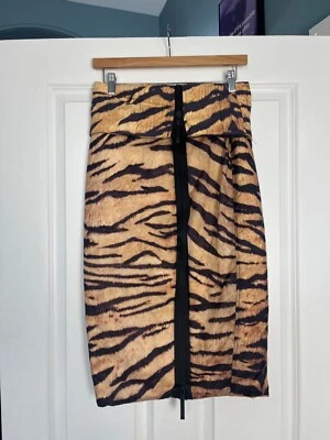Rare H&M Co-Exist STORY TIGER PRINT Padded FOLD OVER Skirt SIZE XS - Image 1 of 4