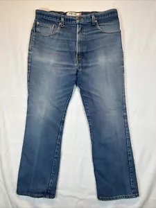 Pantalones de mezclilla Levis 517 para hombre 38x30 corte bota azul grunge lavado medio desgastado - Imagen 1 de 19