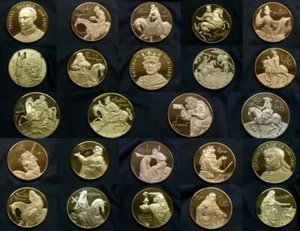 Chaucer and the Canterbury Tales Large Bronze Medallions by Pinches: See Menu - Picture 1 of 73