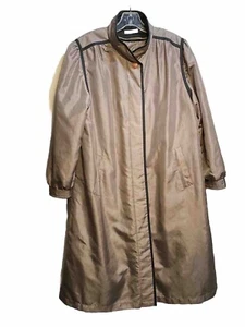 Chaqueta de lluvia vintage Unika Forecaster International talla 11 12 marrón brillante - Imagen 1 de 12