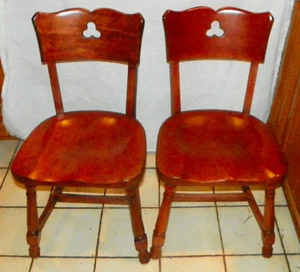 Pair of Cherry Dinette Chairs / Sidechairs (SC288) - Picture 1 of 7