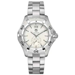 Reloj de cuarzo suizo para hombre Tag Heuer AQUARACER WAF1015.BA0822 grande fecha plateado - Imagen 1 de 10