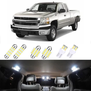 14x White 6K Interior LED Light Kit Pack for 01-2010 Chevrolet Silverado 2500HD - Picture 1 of 9