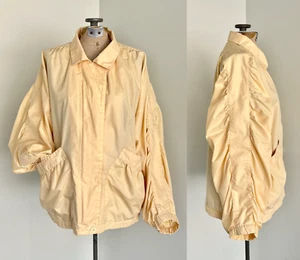 Members Only Butter Yellow Windbreaker XL Vintage Yellow 80s Retro Windbreaker - Picture 1 of 9