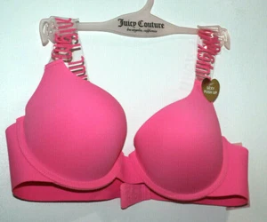 JUICY COUTURE SEXY PUSH UP BRA ROSE SHOCK 34C WOMEN - Bild 1 von 3