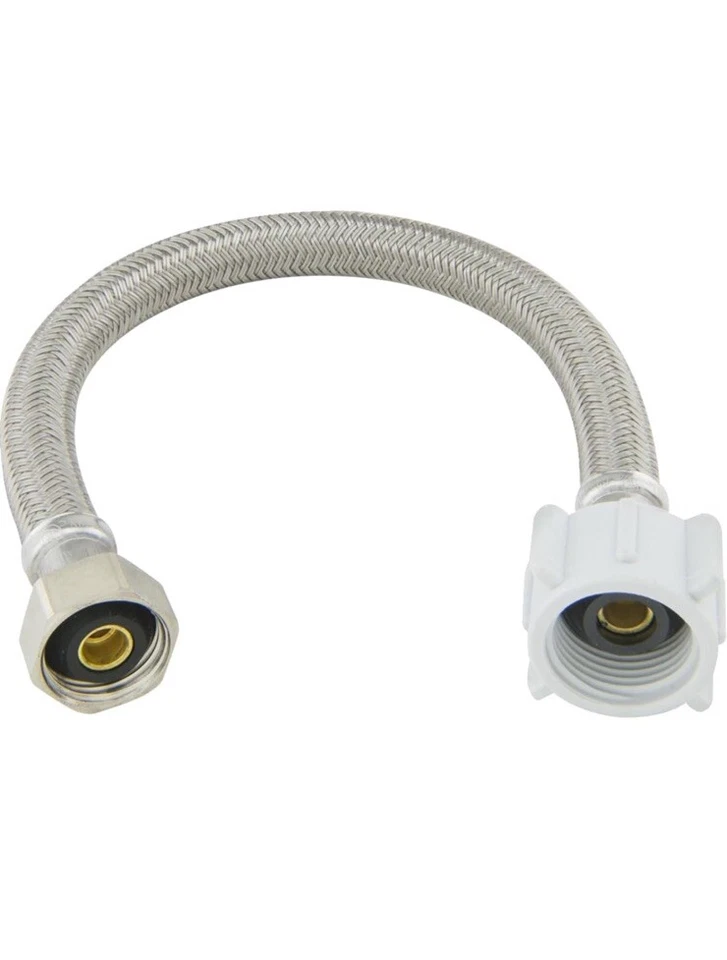 Toilet Connector BrassCraft Braided 16” w/ 1/2”Connections B8-16DL F Durable