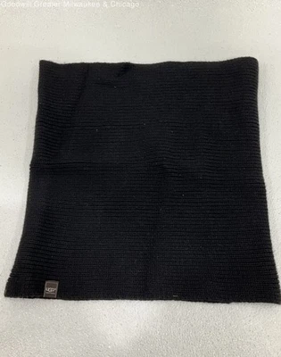 Cachecol aquecedor de pescoço feminino UGG preto malha sólida multiuso infinito tamanho único - Imagem 1 de 3