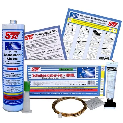 STC Scheibenkleber Set Scheibenreparatur Frontscheibe Windschutzscheibe + Draht - Bild 1 von 4