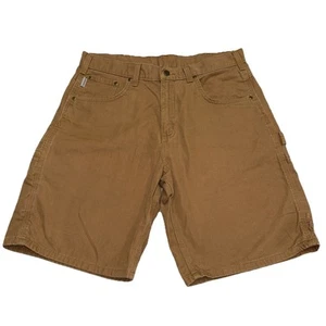 Pantalones Cortos De Colección Para Hombre Talla 34 Carhartt Lona Pato Carpintero Marrón Trabajo Tareas B190 Y2K - Imagen 1 de 6